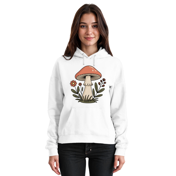 Arvenzo Still Roots unisex hoodie in Arctic White, front view showing classic pullover design and cozy fit.