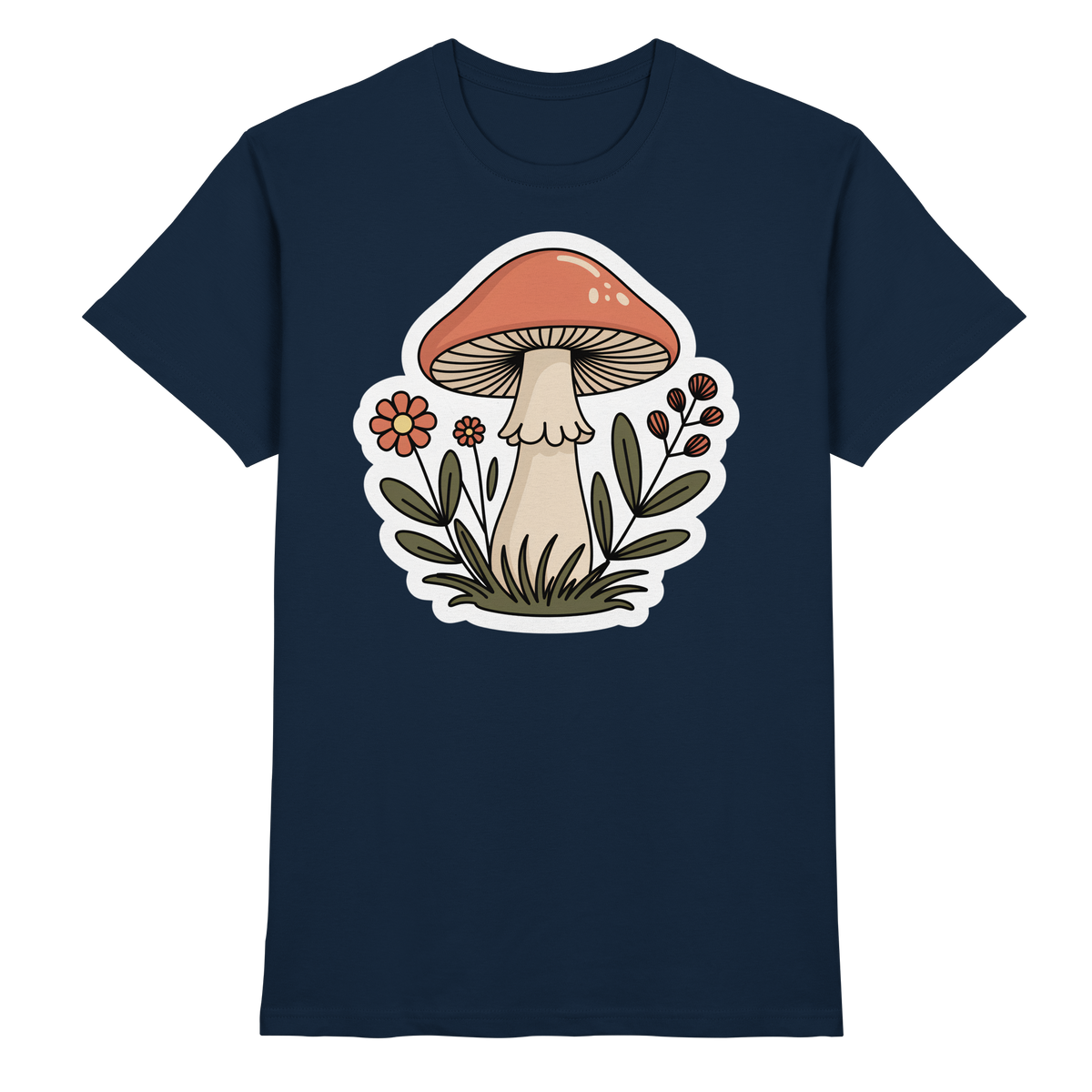Front view of Arvenzo Still Roots unisex navy shirt, showcasing its premium design and comfortable fit.
