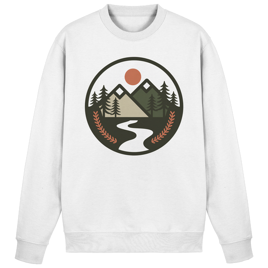 Arvenzo Open Ground sweatshirt in Arctic White, front view showcasing a casual, comfortable sweatshirt with a simple design.