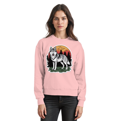 Baby pink Arvenzo Lone Dusk sweatshirt with a simple front design, made from soft, comfortable fabric.