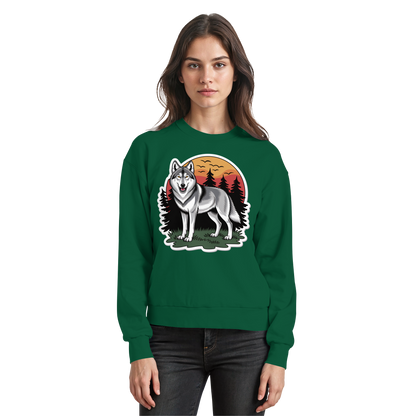 Arvenzo Lone Dusk sweatshirt in bottle green, front view showcasing a casual, comfortable design perfect for everyday wear.