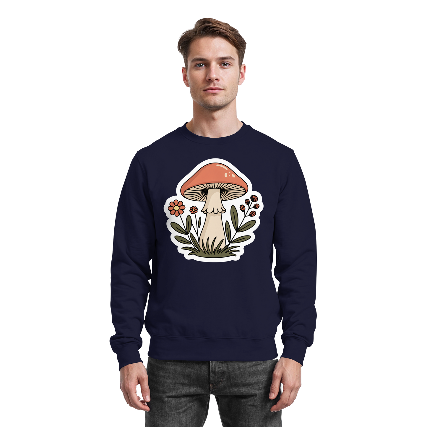 Arvenzo Still Roots navy sweatshirt featuring a front design, made from soft fabric, casual and comfortable for everyday wear.