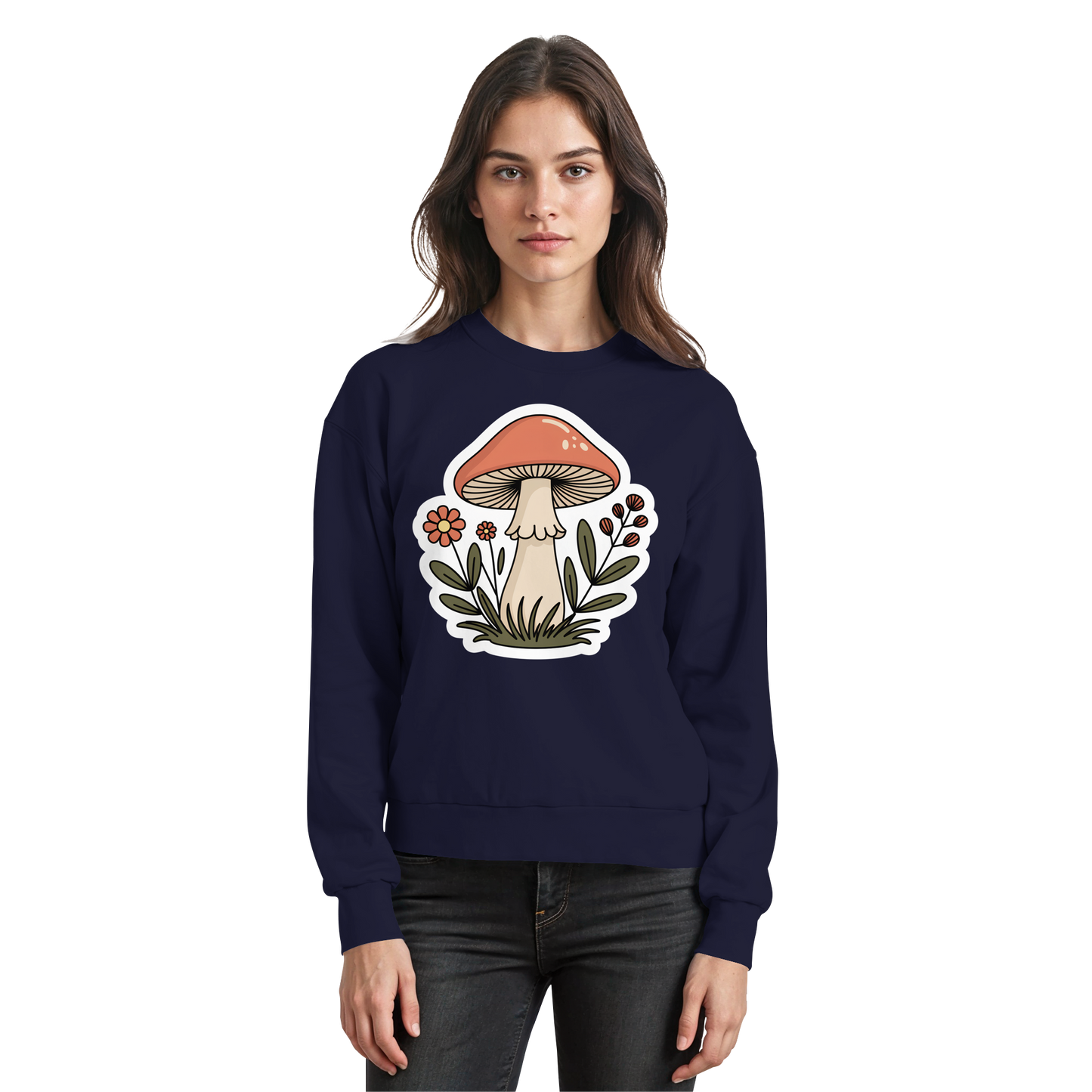 Arvenzo Still Roots navy sweatshirt with a front design, made of soft fabric, featuring a classic casual fit.
