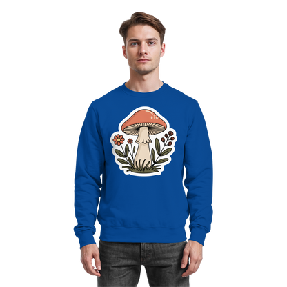 Royal blue Still Roots sweatshirt by Arvenzo, featuring a front basic design, made from comfortable fabric.