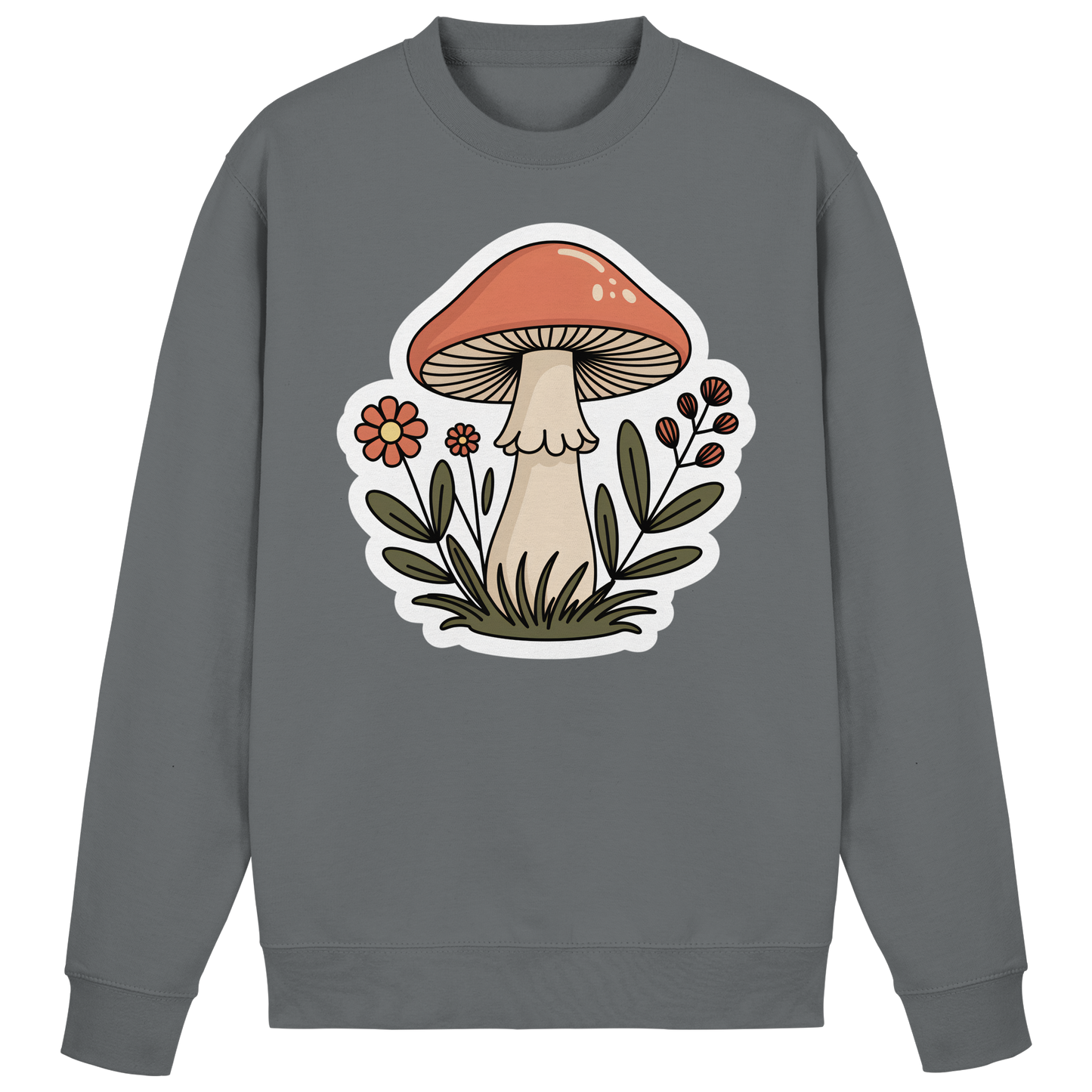 Arvenzo Still Roots sweatshirt in steel grey with a simple front design, made from soft, comfortable fabric.