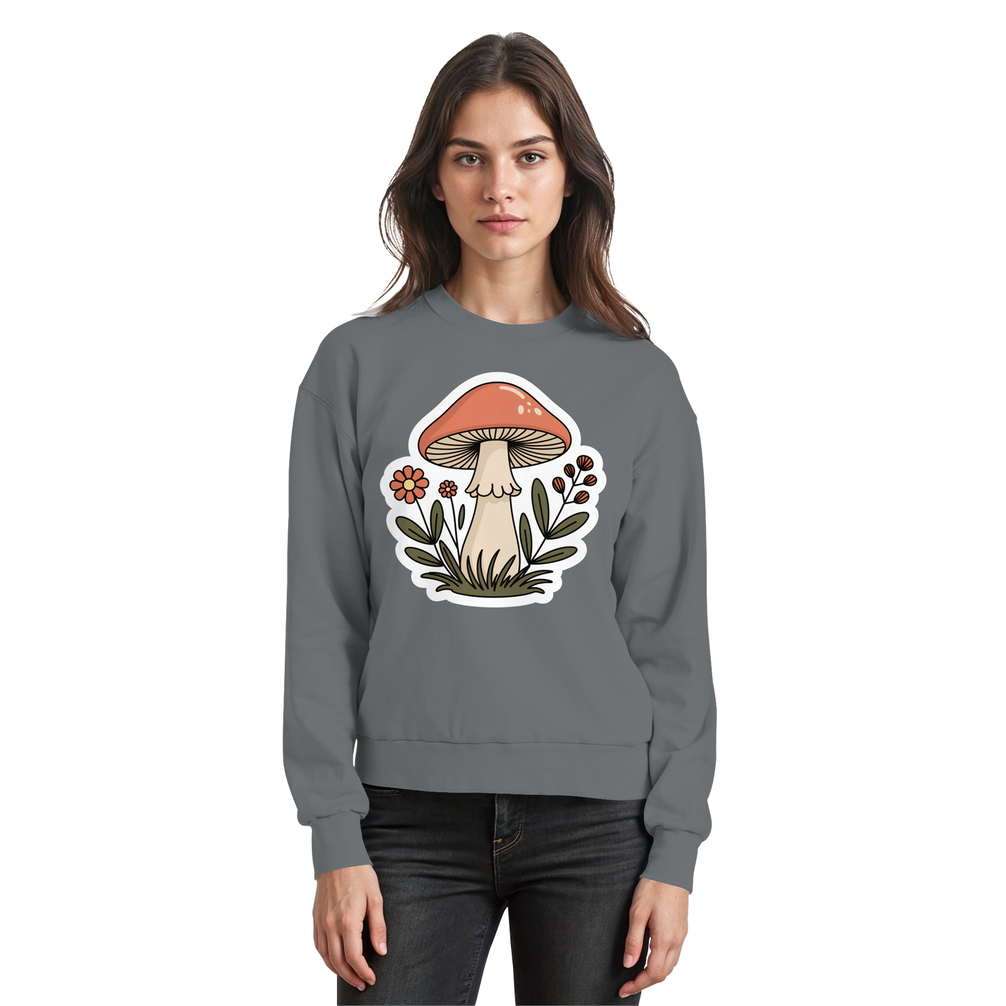 Arvenzo Still Roots steel grey sweatshirt with a simple front design, made from soft, comfortable fabric.