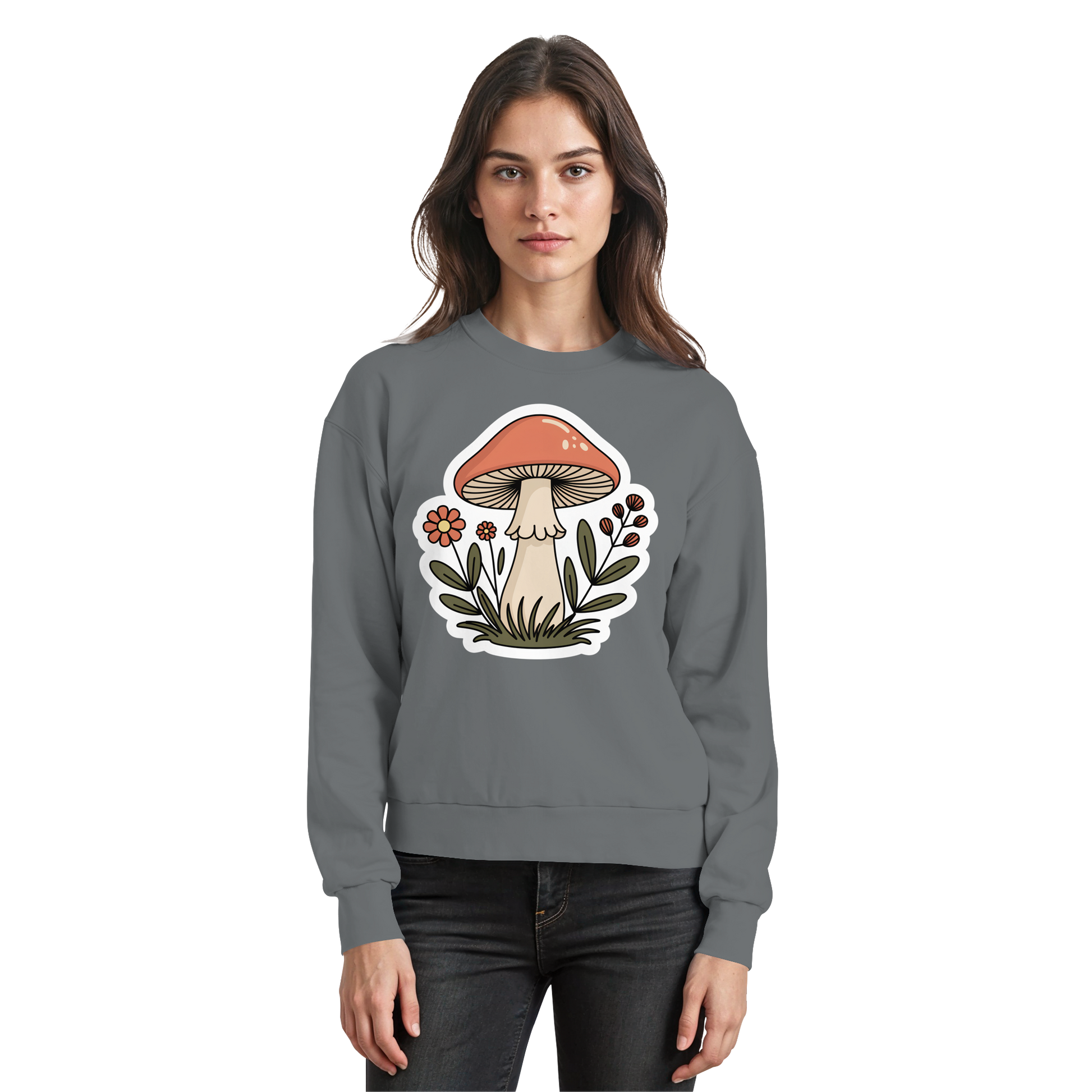 Arvenzo Still Roots steel grey sweatshirt with a simple front design, made from soft, comfortable fabric.