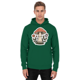 Arvenzo Still Roots unisex hoodie in bottle green, front view showing simple design and comfortable fit.