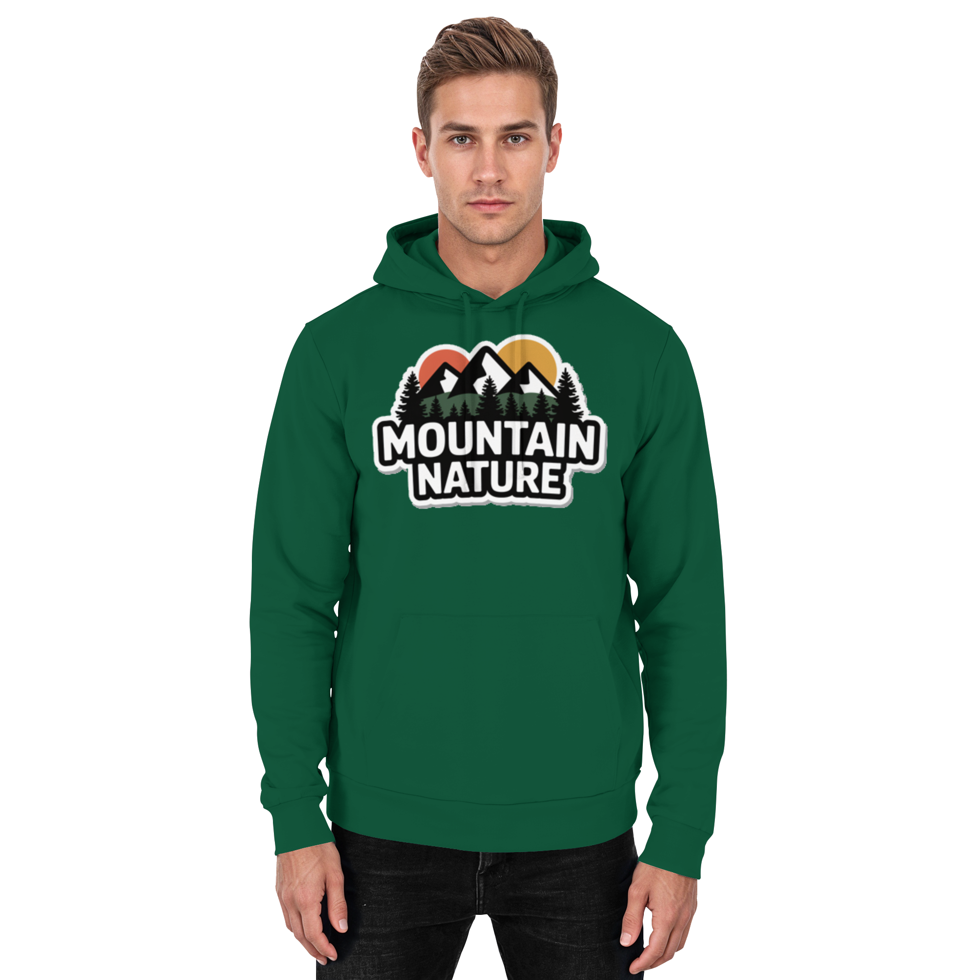 Mountain nature - Basic Unisex Hoodie - Arvenzo