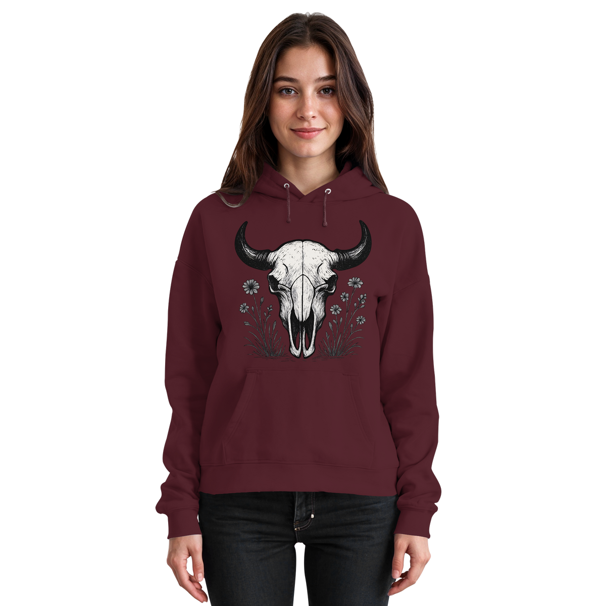 Bison Skull Hoodie