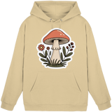 Unisex Still Roots hoodie by Arvenzo in desert sand, front view showing a simple, comfortable hoodie design.