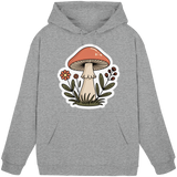 Unisex Heather Grey Still Roots hoodie by Arvenzo, front view showing simple design and comfortable fit.