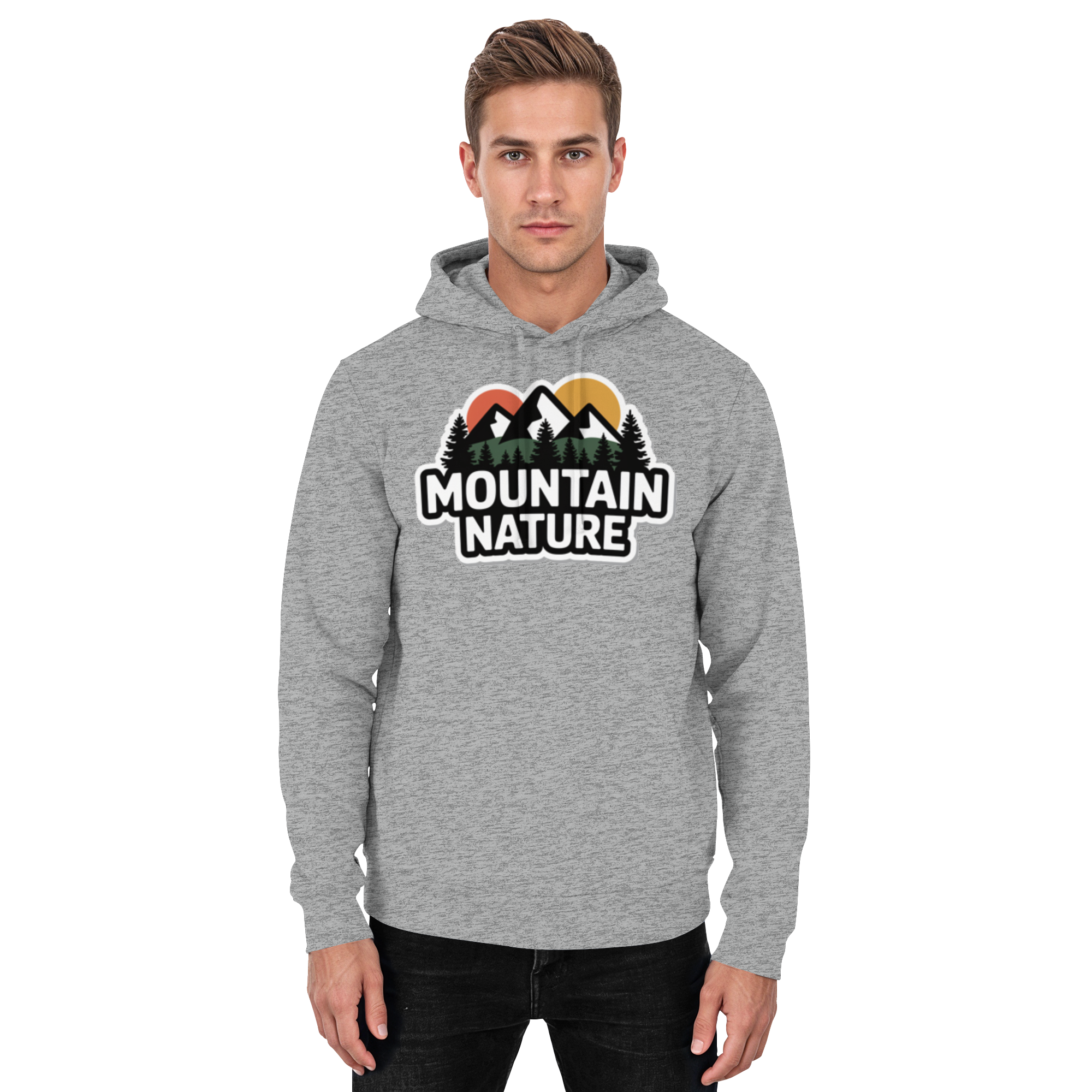 Mountain nature - Basic Unisex Hoodie - Arvenzo