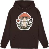 Unisex Still Roots hoodie by Arvenzo in hot chocolate color, front view showcasing a casual, comfortable hoodie design.
