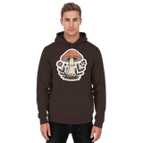 Unisex Still Roots Arvenzo hoodie in hot chocolate color, front view showing soft fabric and classic hoodie design.