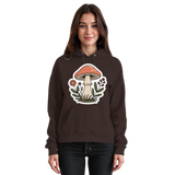 Unisex Still Roots hoodie by Arvenzo in hot chocolate color, front view showing simple design and cozy fabric.