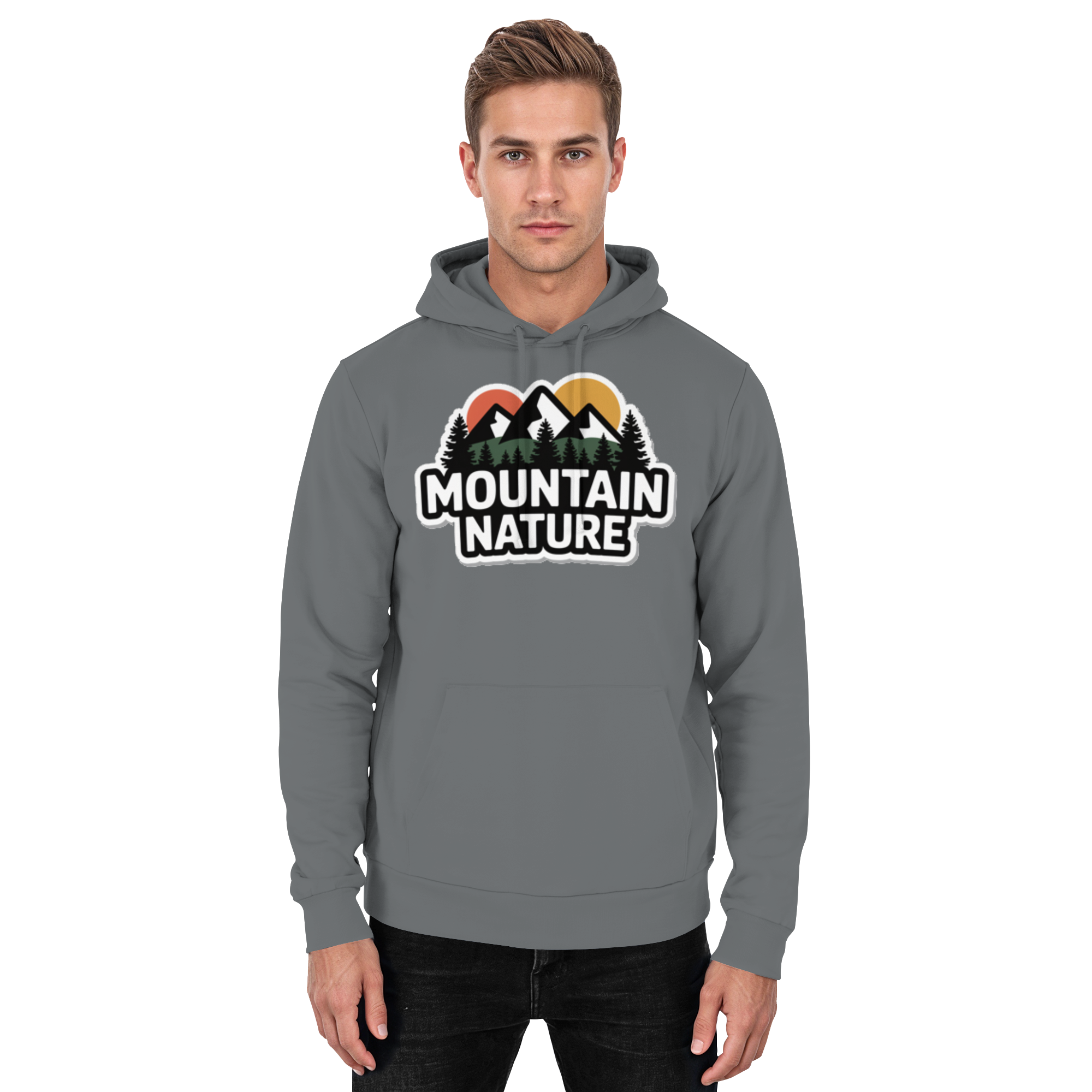 Mountain nature - Basic Unisex Hoodie - Arvenzo