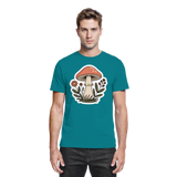 Unisex Still Roots Arvenzo shirt in diva blue with a front design, made from premium fabric, displayed on a plain background.