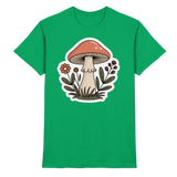 Front view of a unisex Still Roots shirt by Arvenzo in vibrant Kelly green, showcasing a premium cotton fabric and classic fit.