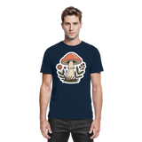Front view of Arvenzo Still Roots unisex navy shirt, premium cotton fabric, casual fit, with a subtle design on the chest.