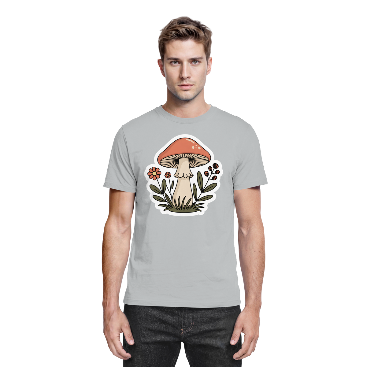 Unisex Still Roots Arvenzo shirt in Pacific Grey, front view showing minimalistic design and comfortable fit.
