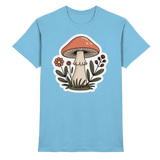 Front view of Arvenzo Still Roots unisex sky blue shirt with a premium fit and minimalist design.