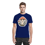 Front view of Arvenzo Still Roots unisex shirt in navy with a sleek, modern design and comfortable fit.